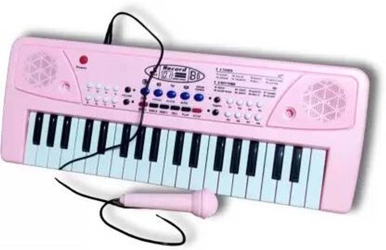 MKS TOYZONE Pink Piano Keyboard for Kids with Microphone Portable Electronic