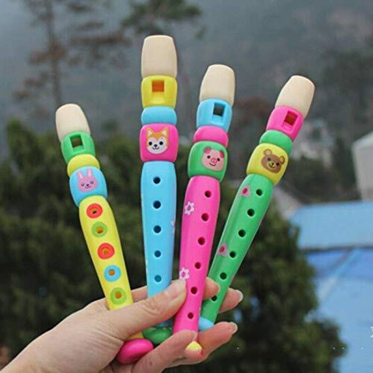 Ji And Ja Baby Toddler Educational Toy Kids Musical Instrument Wooden Flute Whistle Rattle