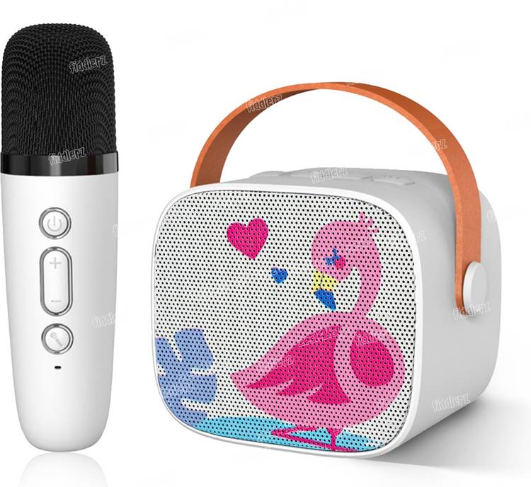 FIDDLERZ Speaker Karaoke Machines Learning Toy with Voice Recording White