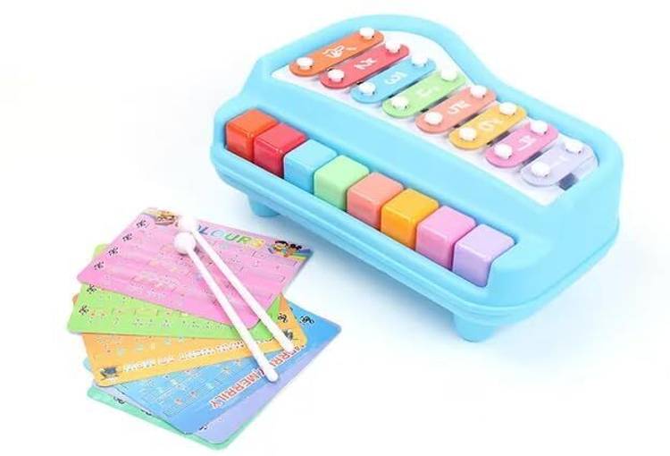 Sukan Tex 2 in 1 Baby Piano Xylophone Toy for Toddlers ,8 Key Keyboard Xylophone