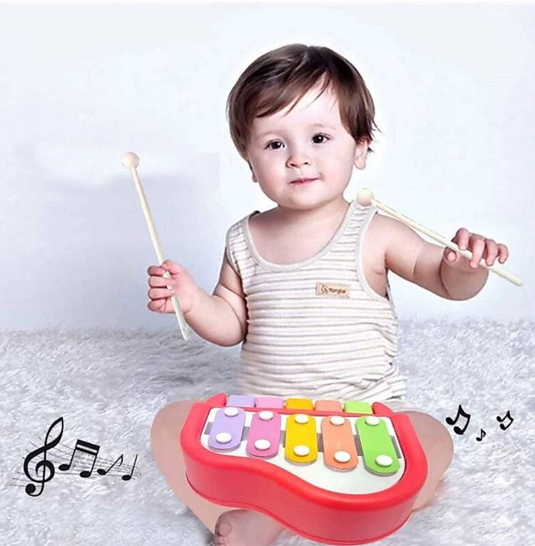 Tenmar Xylophone 2-in-1 Premium Piano 5 Key Scale Musical Toy For Kids - 747