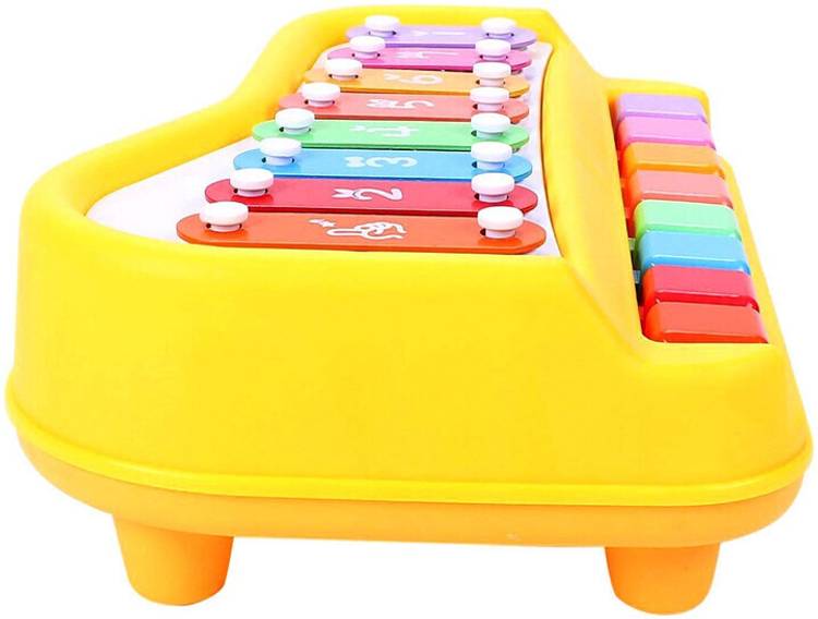 Toyporium BIG 2 in 1 Musical Piano and Xylophone Toy with 8 Colorful Keys & 2 Mallets 78