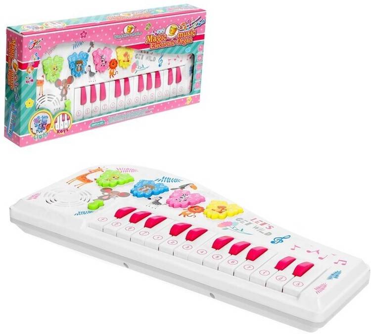 JOLARY Cartoon Piano for Kids with Flashing Lights, Modes Animal Sound, Musical Toy