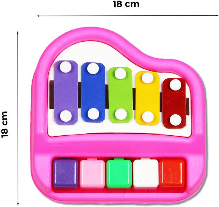 Tenmar Xylophone 2-in-1 Premium Piano 5 Key Scale Musical Toy For Kids - 765