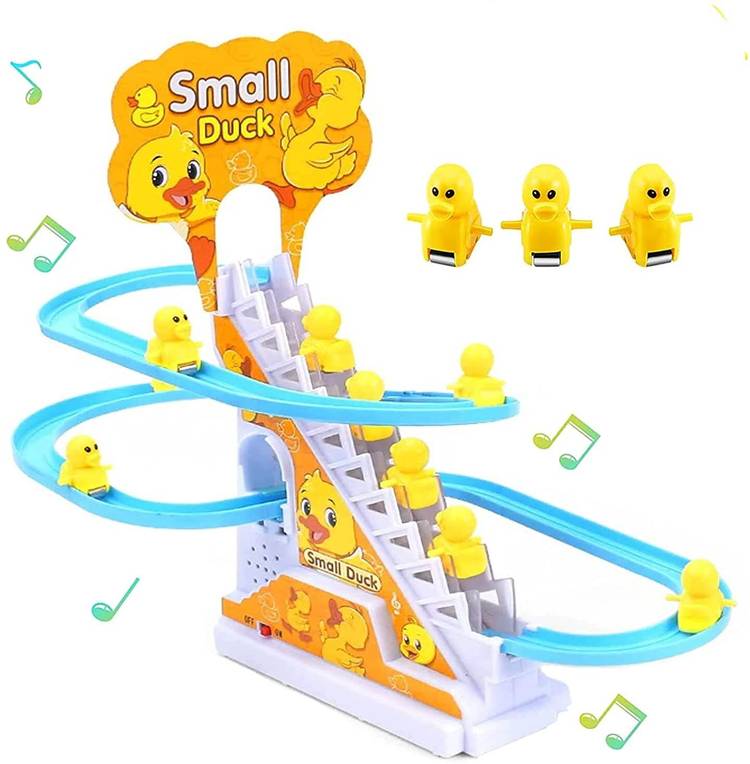 DN BROTHERS Automatic Funny Stair-Climbing Ducklings Race Track 3 Duck Slide Toy Set DN07