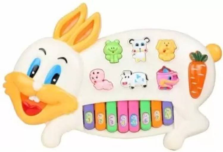 JVTS Musical Piano With Music Animal Sounds And Flashing Lights Toy (