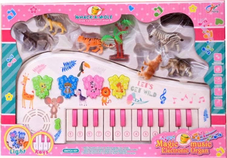 JOLARY Musical Piano Toy, Zoo 15 Keys, with Flashing Light & Sound for Ki