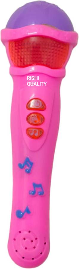 RISHI QUALITY Mic For Kids With ColourFul Light's. Karaoke Singing Toy For Kids.