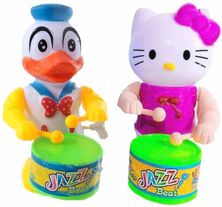 PRIMEFAIR Key-Operated Cute Drummer Toy for Toddler Kids Birthday Return Gift