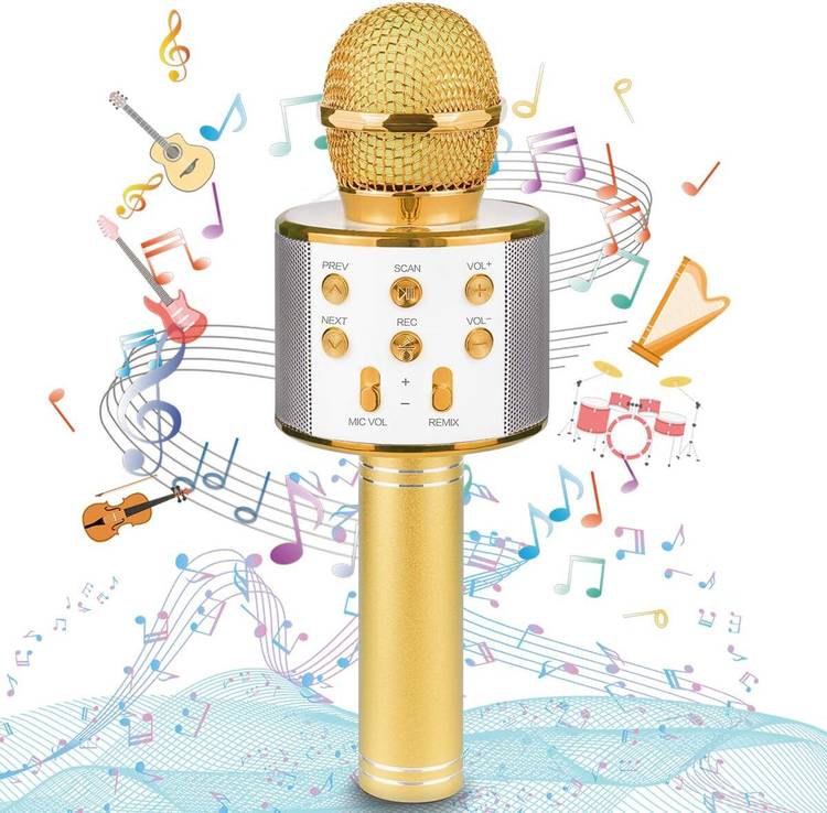 MAHADEV Toy Advance Handheld Wireless Singing Mike/Multi-Function Bluetooth Karaoke Mic