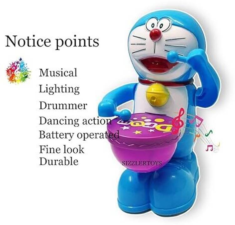 urmila enterprises Box Doraemon Beat The Drum Drummer Toy for Kids Flashing Lights Music Toy