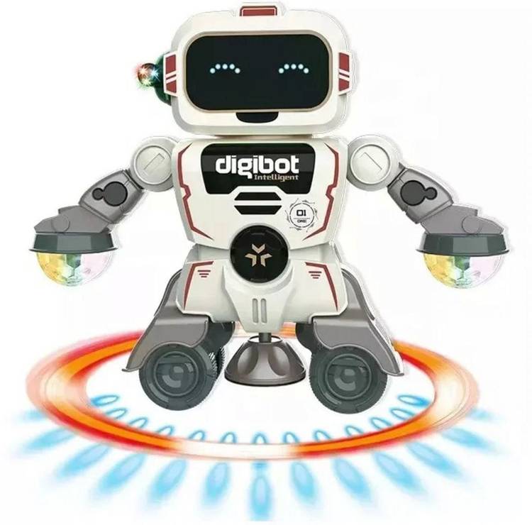 Aradhya Collection Digibot Dancing Smart Robot for Kids 360 Degrees Rotating Smart Robot