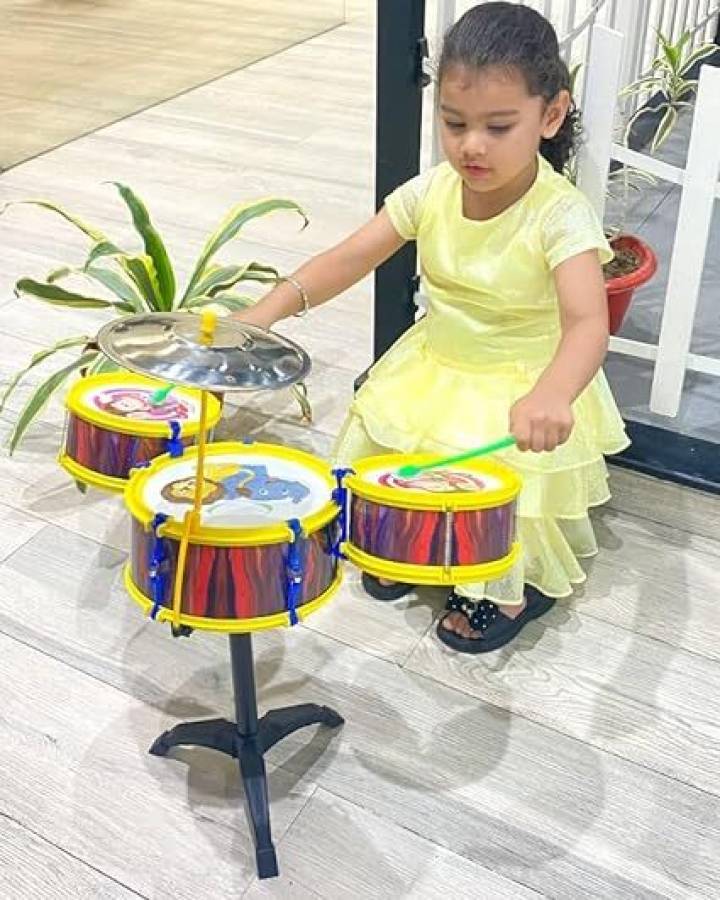 Prime Mini Musical Drum Set with Stick and Stool/Chair for Kids