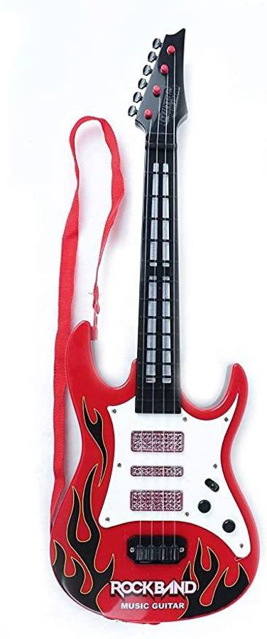 Sakshu Toys Music and Lights Guitar Toy/ Rockband Musical Instrument Guitar Toy