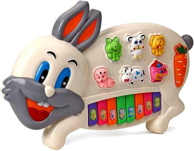 PARAM ENTERPRISE Music Rabbit Toys, Toddler Musical Animal Voice Piano Keyboard