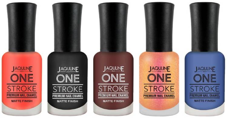 Jaquline USA Teenybopper Nail Paint Set of 5 Multicolor | Matte Finish Nail Paints Multi color Price in India