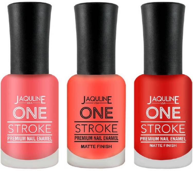 Jaquline USA Nailed It Nail Paint Set of 3 | Premium Nail Enamel Multi color Price in India