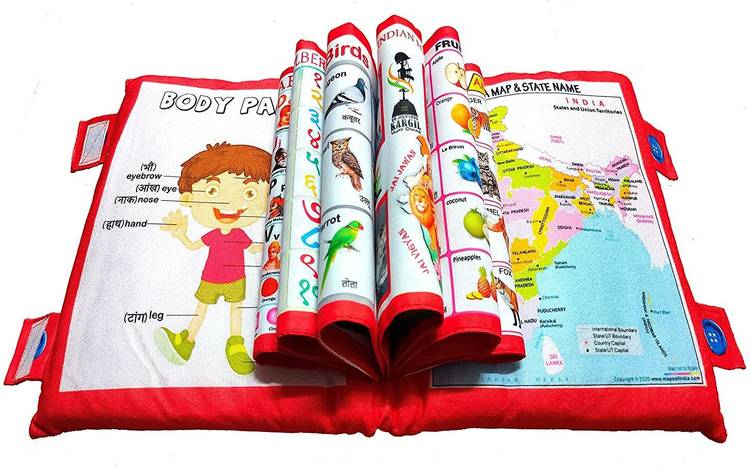 BHVMEY Alphabet, Numbers Learning Cushion Baby Pillow Book for Kids Boys and Girls