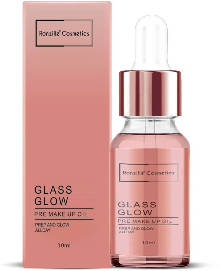 RONZILLE Glass Glow Pre Makeup oil Primer enriched with Vitamin-E 10 ml Primer  - 10 ml Price in India