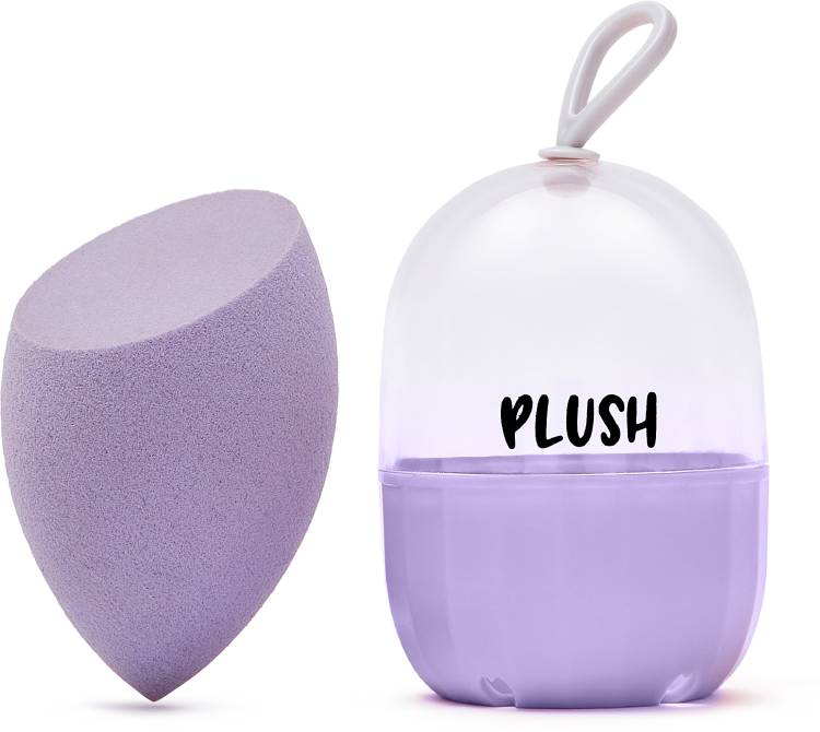 PLUSH Blends - Lilac Lush Olive Cut Beauty Blender with Protective Case Price in India
