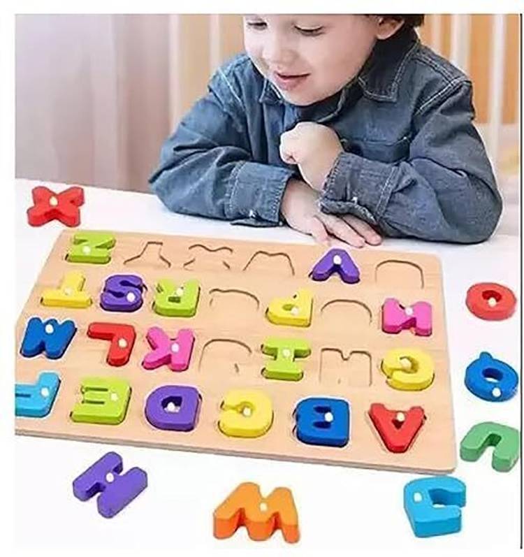 FRONY Super Wooden Educational Creative learning A To Z English Alphabets Board Puzzle