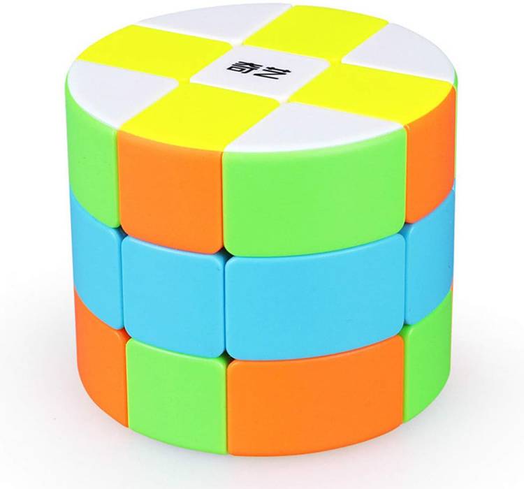 Hawkister QiYi Cylinder 3x3 Stickerless Speed Cube Smooth Turning Barrel Magic Puzzle