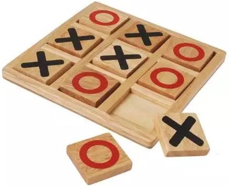 Plus Shine Zero&Cross Tic Tac Toe Board Game for Adults,Kids Wooden Zero Kata Puzzle Game