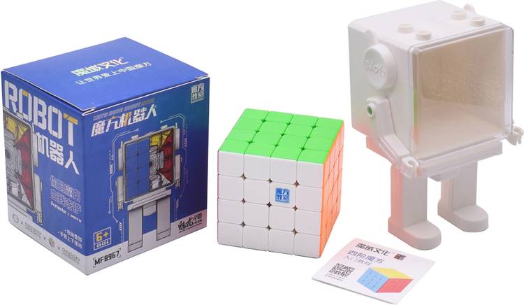 Hawkister MoYu Cube Robot Meilong 4M 4x4 Magnetic Cube Stickerless + Robot Toy Display Box