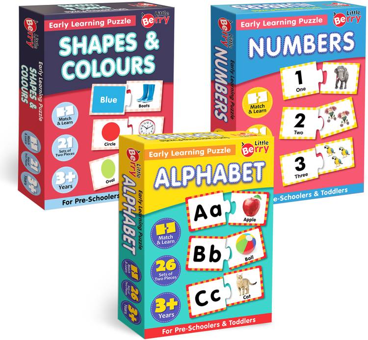 Little Berry Alphabet, Number, Shape & Colour Early Learning Puzzle for Kids Educational Toy