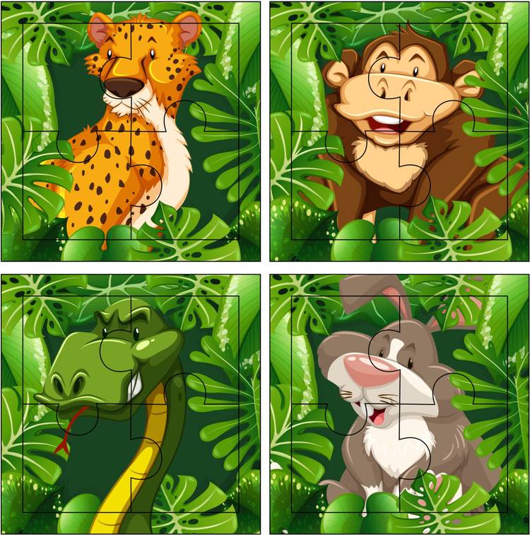 Craftzo Learning Animal Puzzle For Kids, Puzzle Game For Kids , Toys for kids