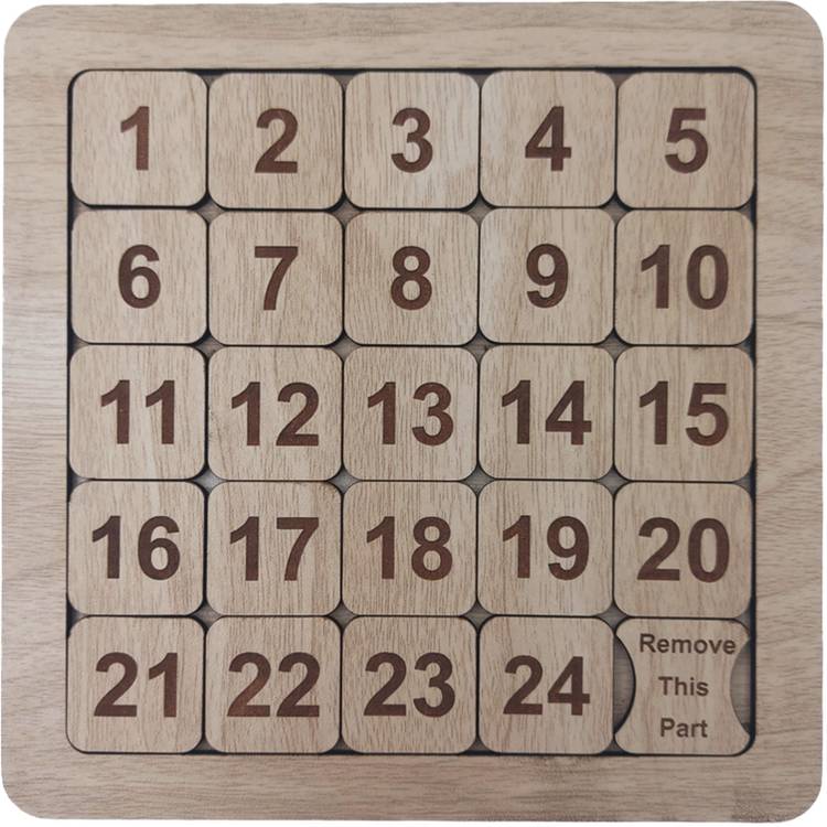 Stockyhut Laminated Wooden Number Slider Teaser Game for Kids Parts are Non Interlocked