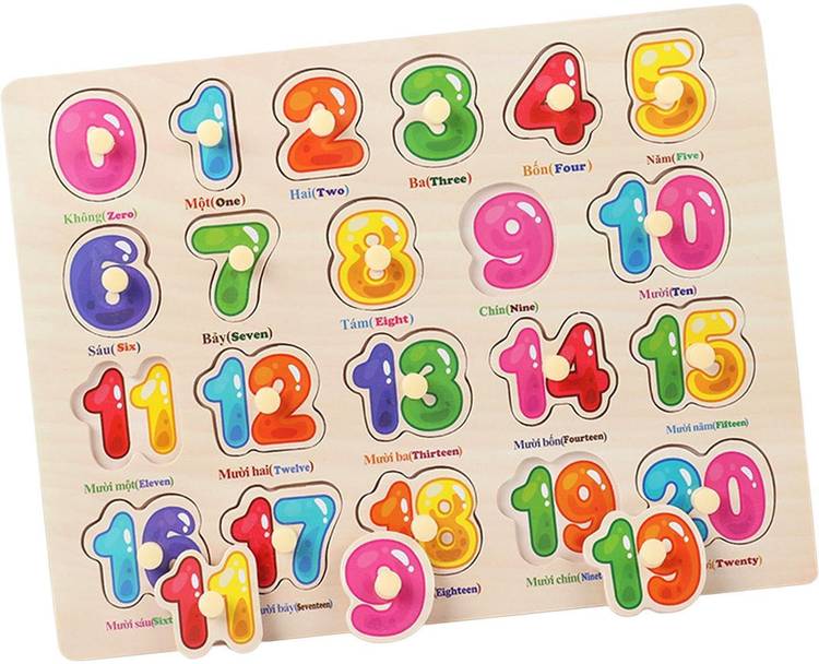 ELEXN Down price Wooden Educational Creative learning 1 To 20 math counting Board