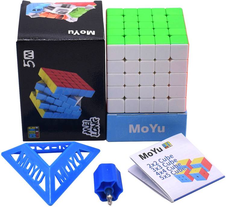 Hawkister MoYu MFJS MEILONG 5M 5x5 Cube (Magnetic) Stickerless, 5x5x5 M Speed Cube