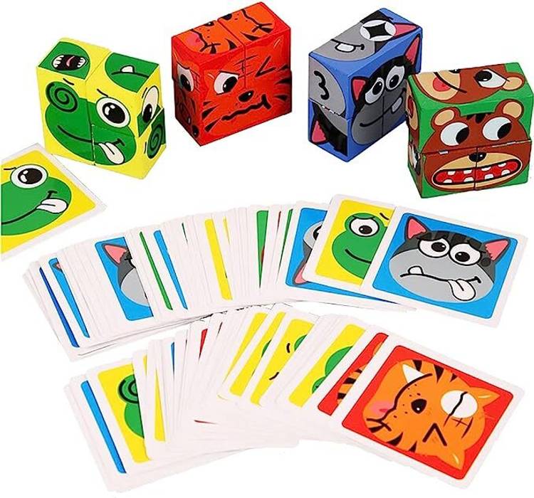 poksi Expressions Cube Matching Block Puzzles Cubes Toys for4+ Years Old Boys & Girls