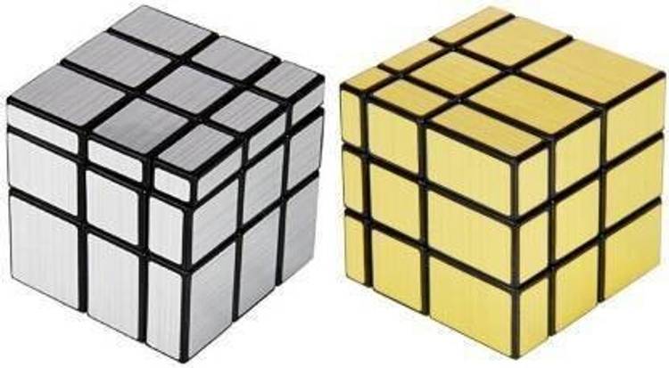 Stylein Combo Of High Speed Silver And Golden Mirror 3x3 Cube For Kids & Adults, Cubes