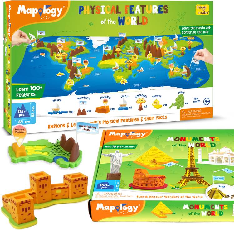 Imagimake Mapology – Political & Physical Map Puzzle of the World