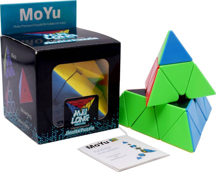 Hawkister MoYu Meilong Pyraminx Speed Cube Stickerless Cubing Classroom Magic Puzzle