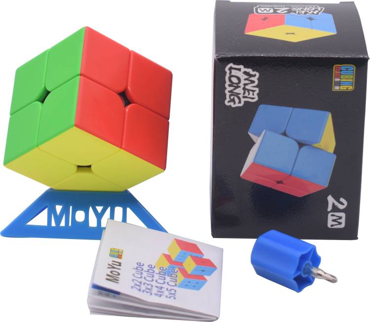 Hawkister MoYu MFJS MEILONG 2M 2x2 Cube (Magnetic) Stickerless, 2x2x2 M Speed Cube