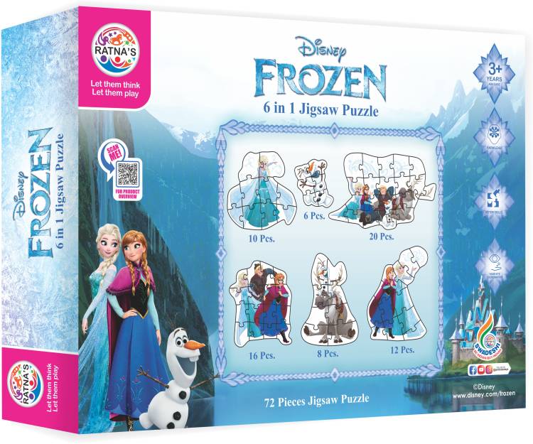 Ratnas Frozen 6 in 1 Jigsaw Puzzle (2545) Jigsaw Puzzle