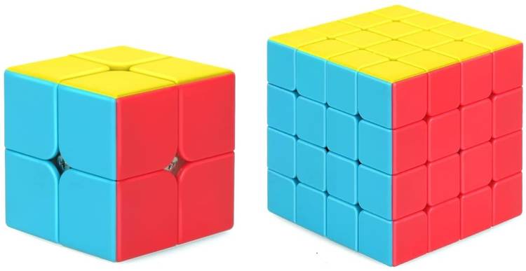 D ETERNAL Cube Combo Bundle Set 2x2 4x4 High Speeed Stickerless Magic Cube Puzzle Game Toy