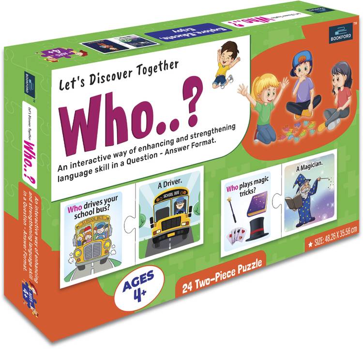 BOOKFORD Let'S Discover Together Who Jigsaw Puzzle Game & Fun and Learning