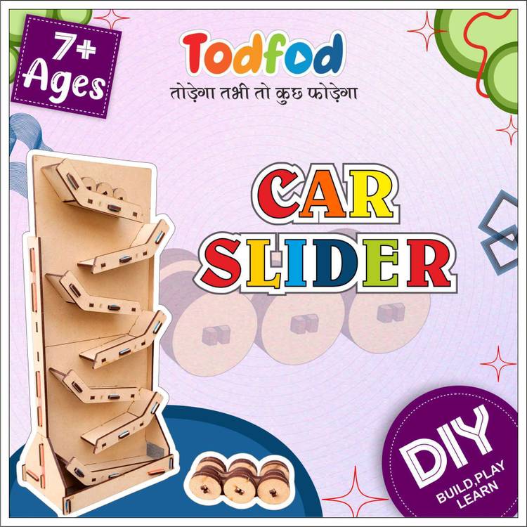 Todfod Wooden Self-Made Sliding car Toy for Kids| Learning Toys for Children