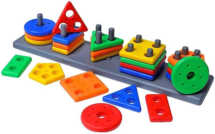 GAMLOID New Creative Geometrics Square Educational Learning Toys Stacking Block Game