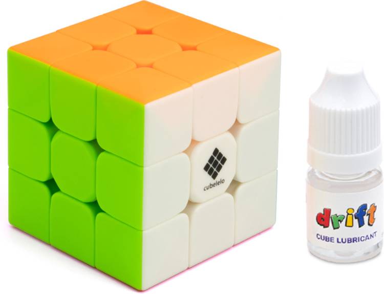 Cubelelo Drift Warrior 3x3 Stickerless & Premium Cube Lubricant Combo