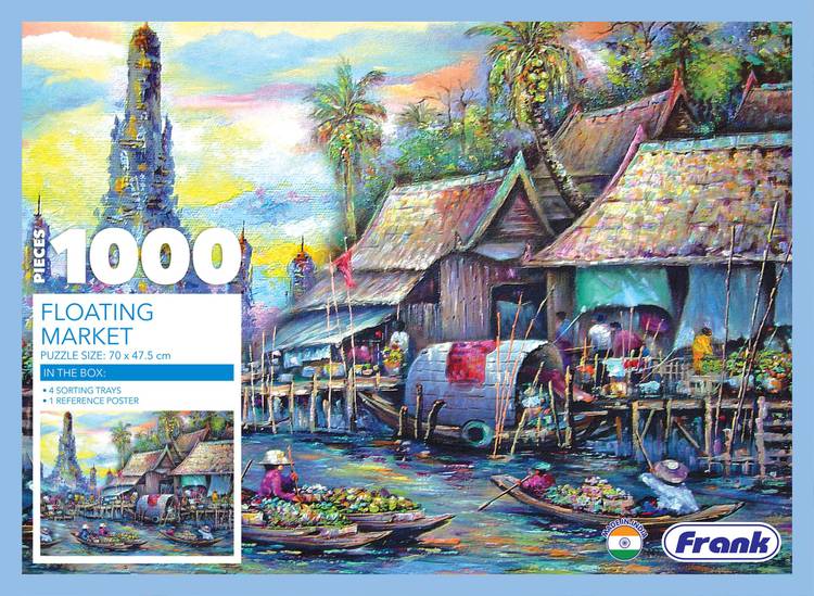Frank Floating Market Jigsaw Puzzle for Adults and for Kids Age 14+