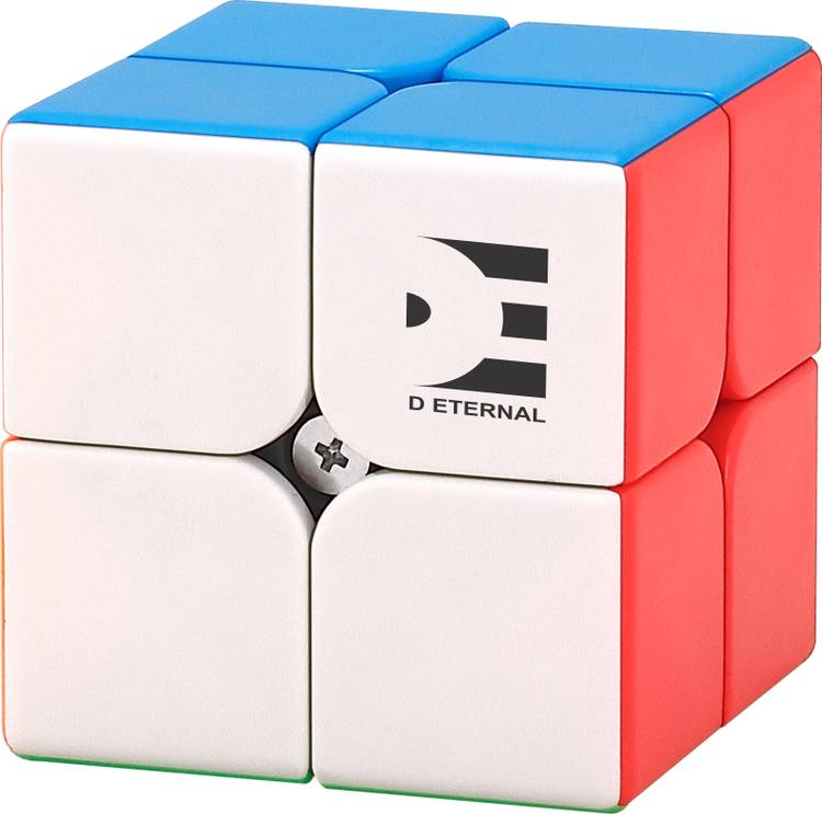 D ETERNAL Speed cube 2x2 high speed stickerless magic cube 2x2x2 brainstorming puzzle game toy (1 Pieces)