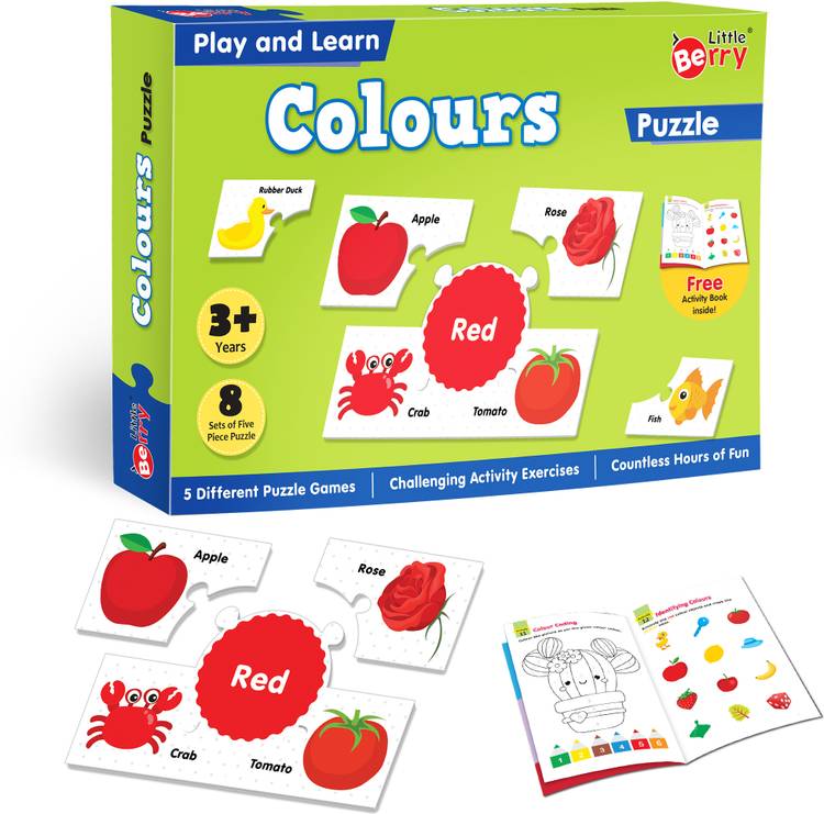 Little Berry Colours Puzzle Game for Kids: Play and Learn Puzzle with Activity Book