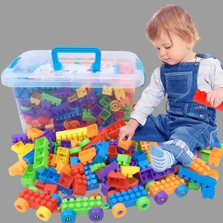 ARIZON 100% InnovateConstruct: DIY Plastic Building Block for Kids,100+ Pieces, Ages 3+