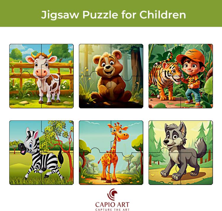 CAPIO ART Kid's Wooden Jigsaw Puzzle Games (6designs)