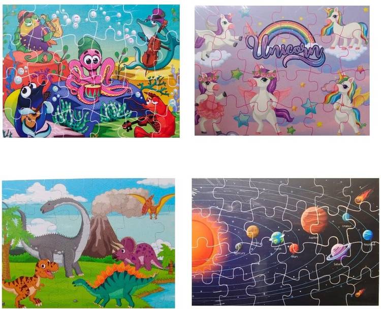 DANDLES Puzzle for Kids, Sea World, Unicorn, Dinosaur World, Solar System Jigsaw Puzzle